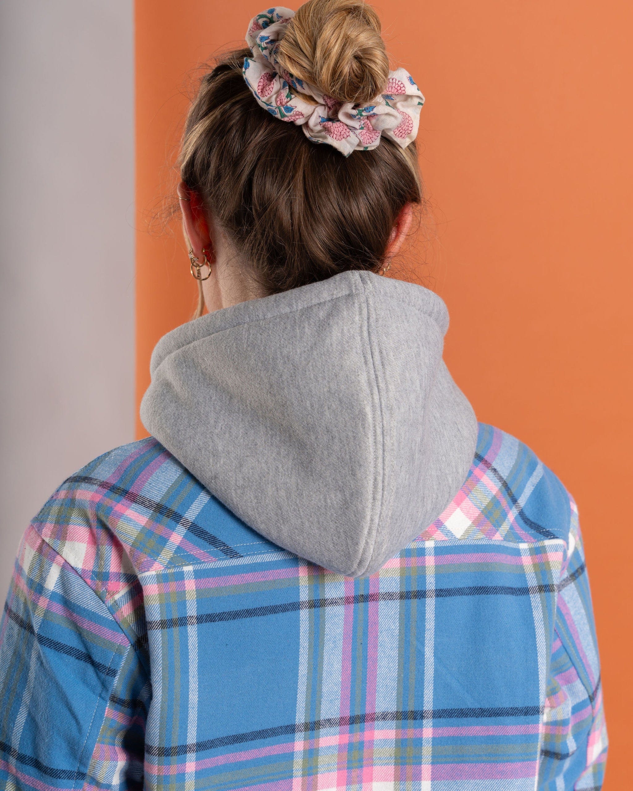 Myla - Womens Hooded Shacket - Blue - Image 7