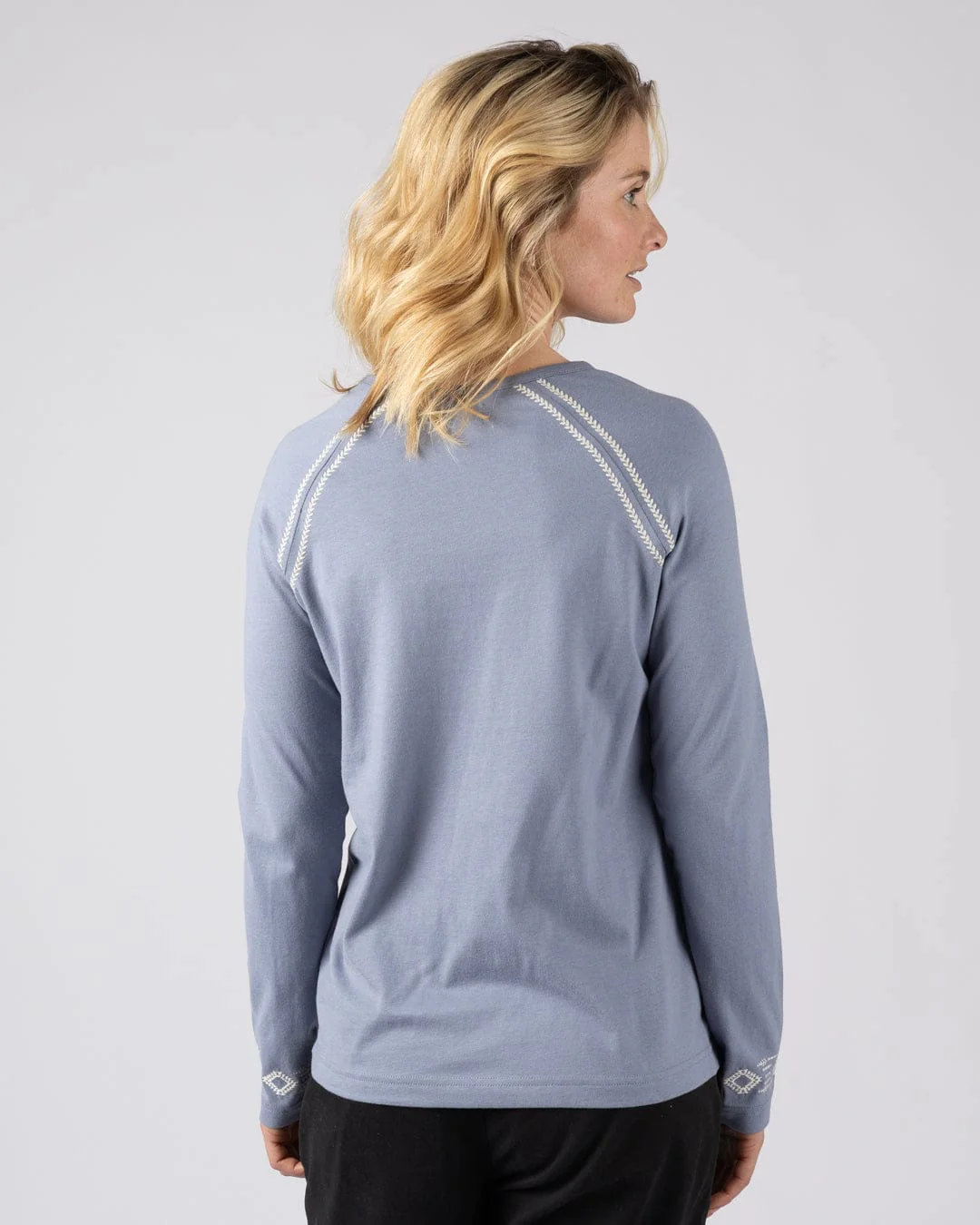 Nessa - Womens Long Sleeve T-Shirt - Blue - Image 4