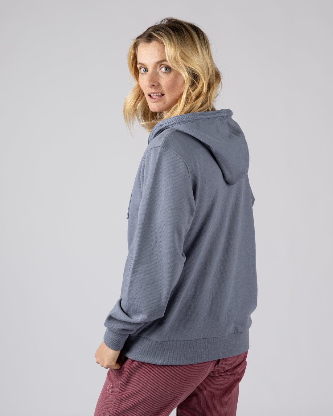 Nikka - Womens Zip Hoodie - Blue - Image 3
