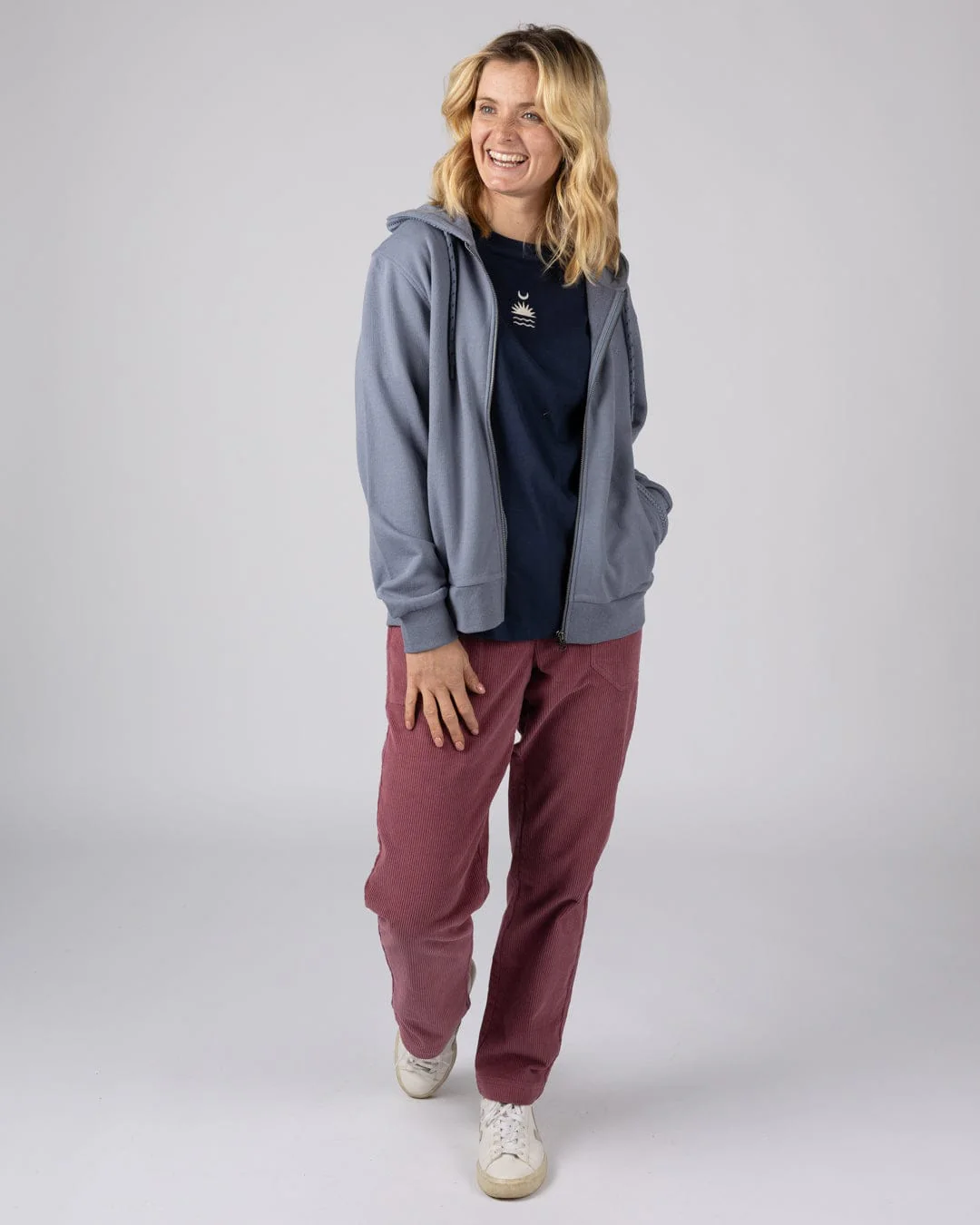 Nikka - Womens Zip Hoodie - Blue - Image 4