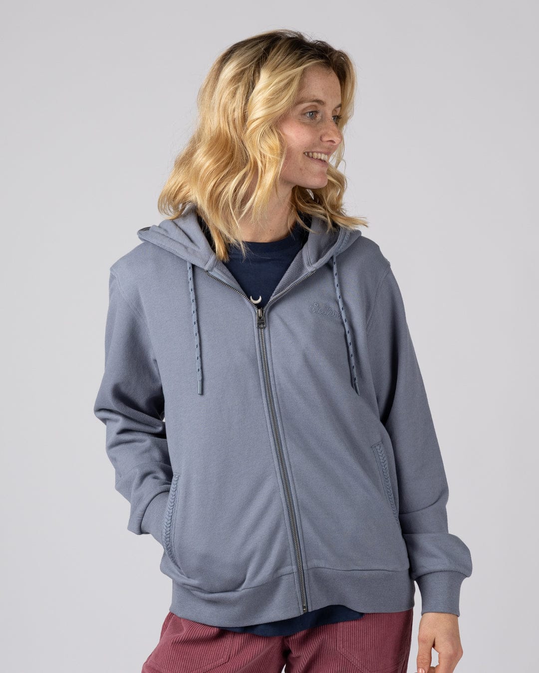 Nikka - Womens Zip Hoodie - Blue - Image 7