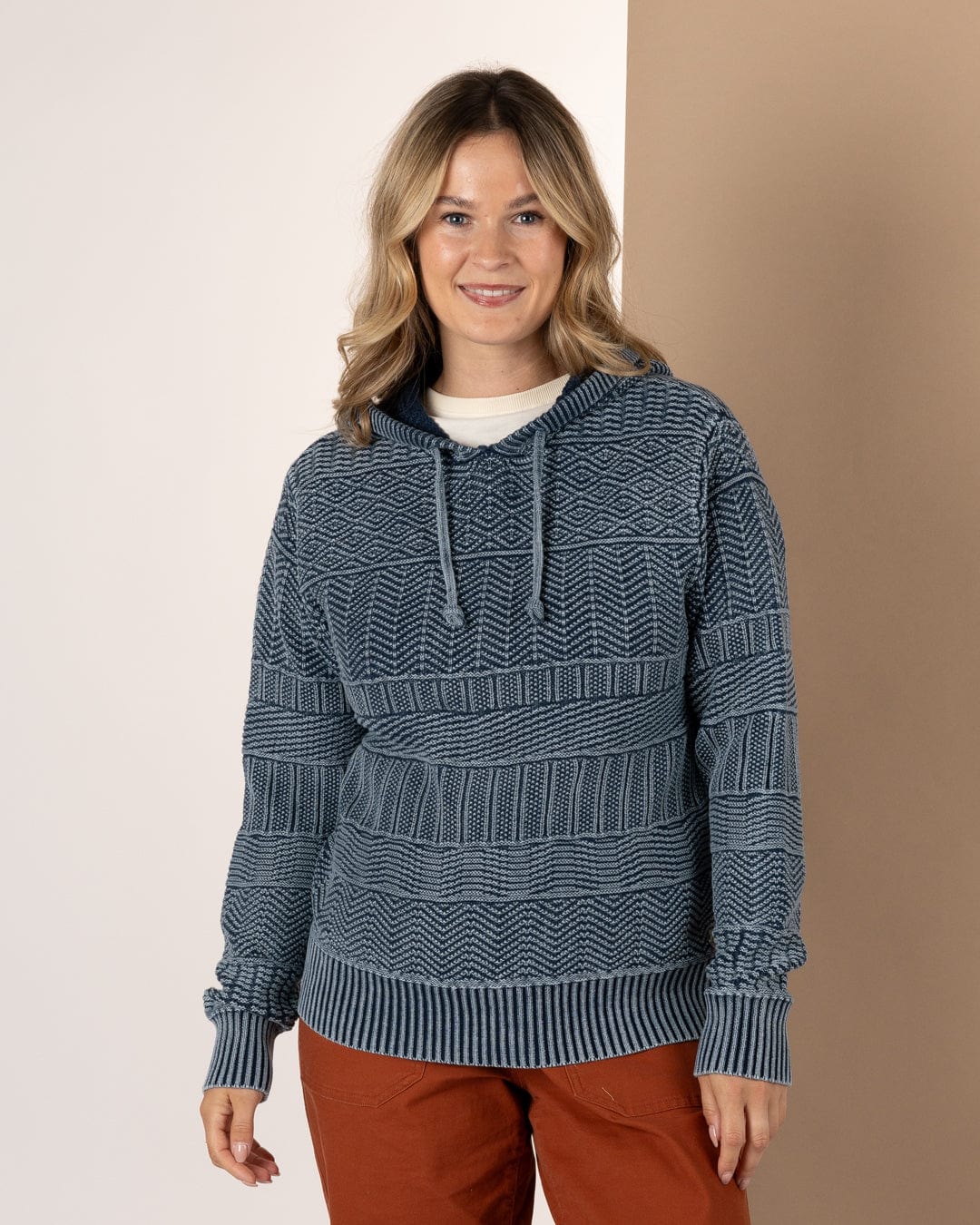 Noa - Womens Hooded Jumper - Blue - Image 2