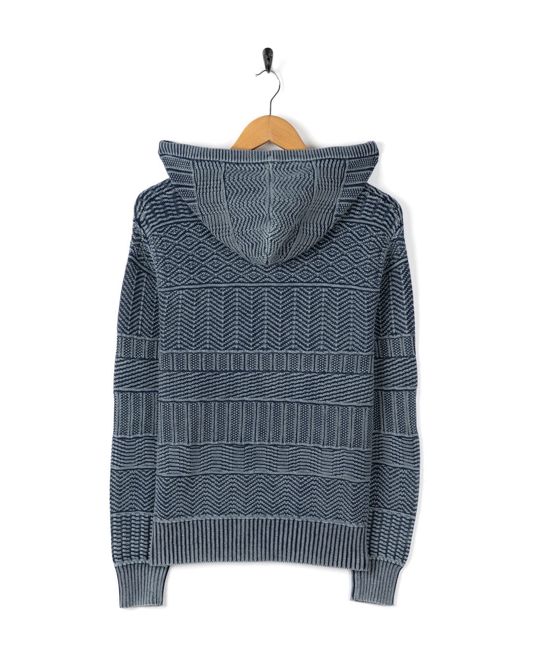 Noa - Womens Hooded Jumper - Blue - Image 8