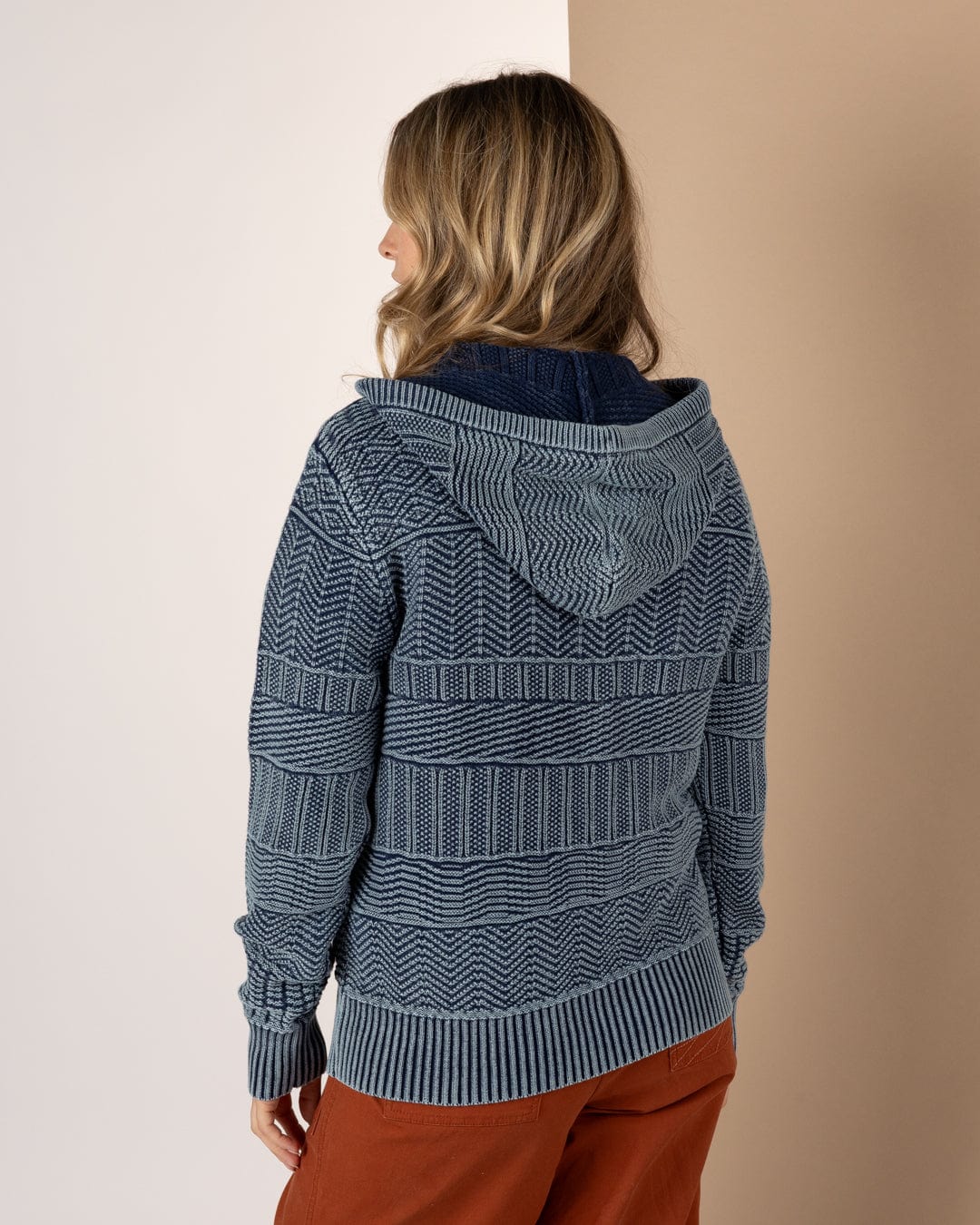 Noa - Womens Hooded Jumper - Blue - Image 9