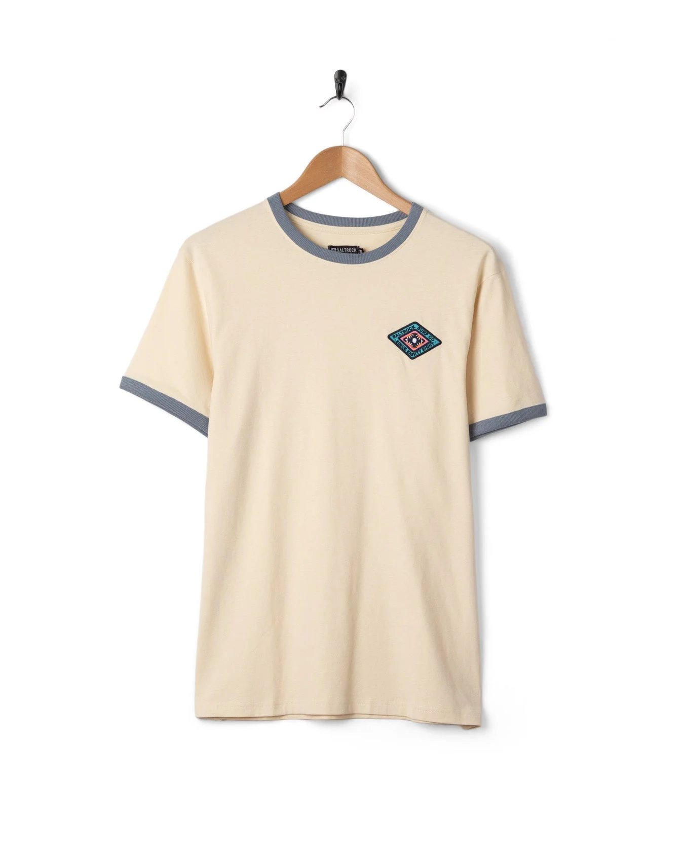 Offshore Ringer - Mens Short Sleeve T-Shirt - Cream - Image 7