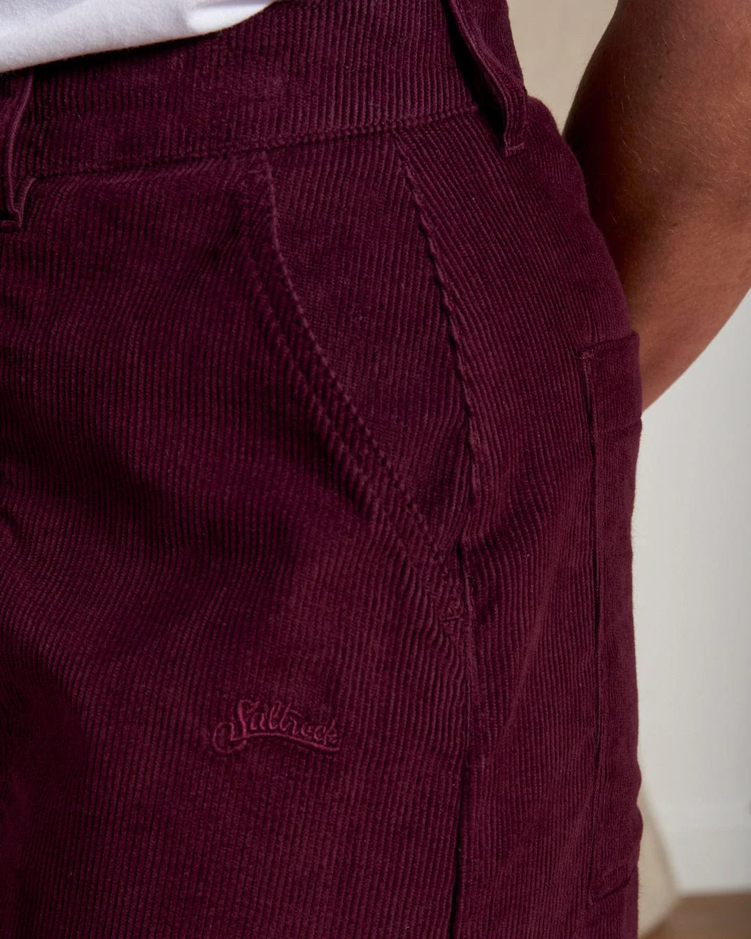 Ogden Cord - Womens Straight Leg Cord Trousers - Burgundy - Image 10