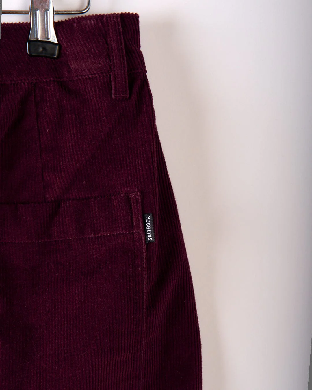 Ogden Cord - Womens Straight Leg Cord Trousers - Burgundy - Image 8