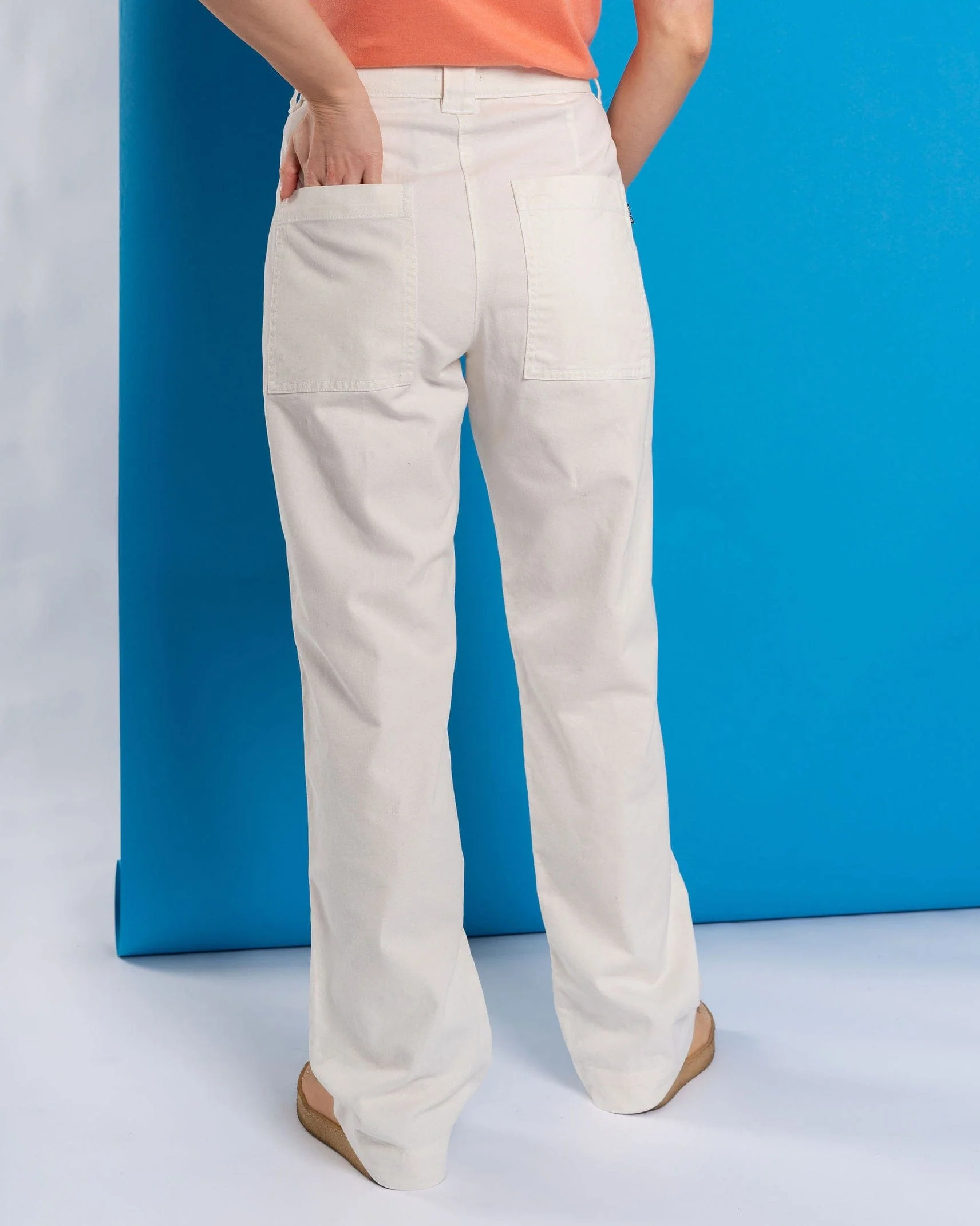 Ogden - Womens Straight Leg Trousers - White - Image 5