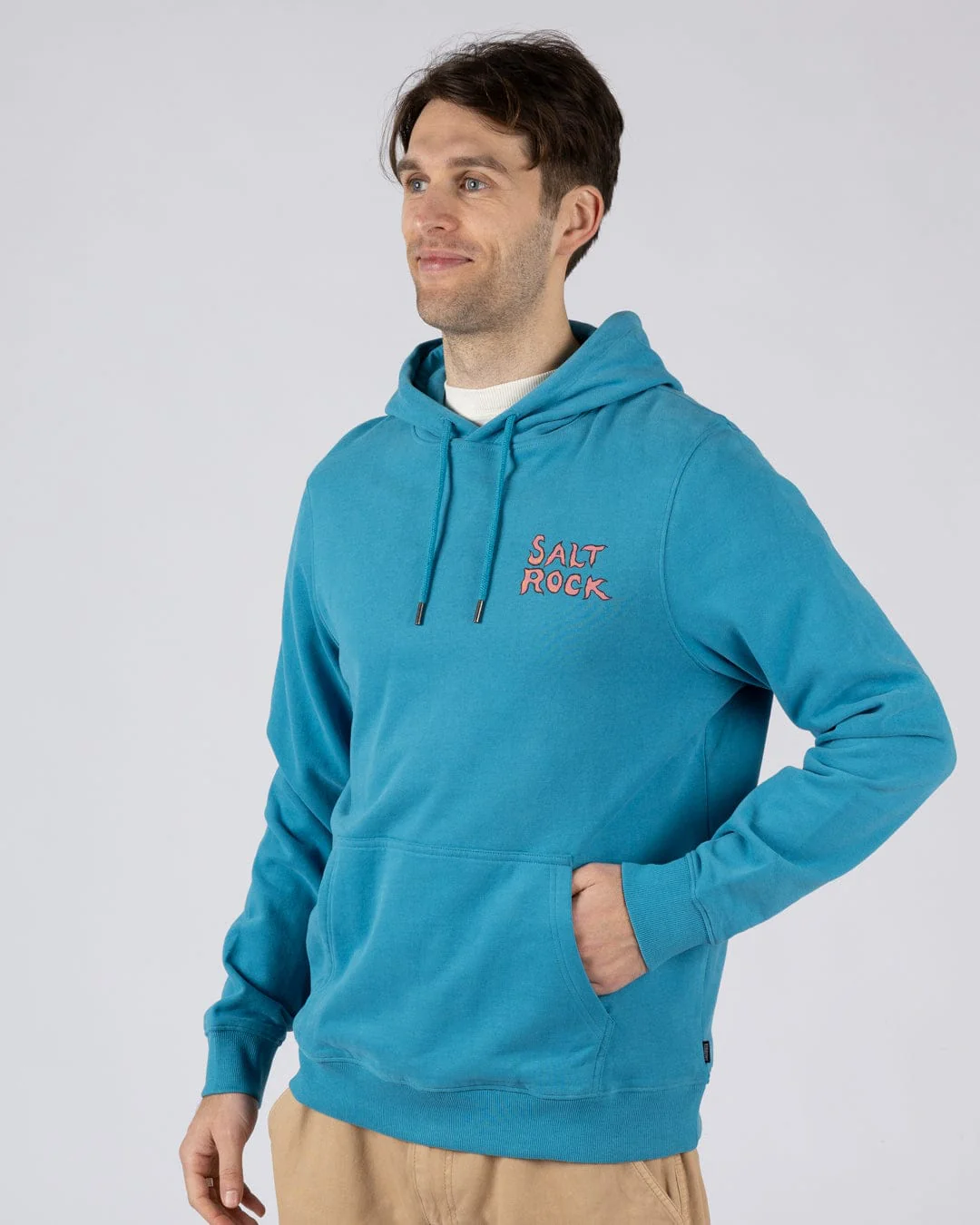 One More Wave - Mens Pop Hoodie- Bright Blue