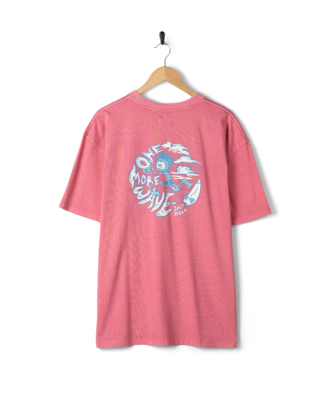 One More Wave - Mens Short Sleeve T-Shirt - Pink - Image 3