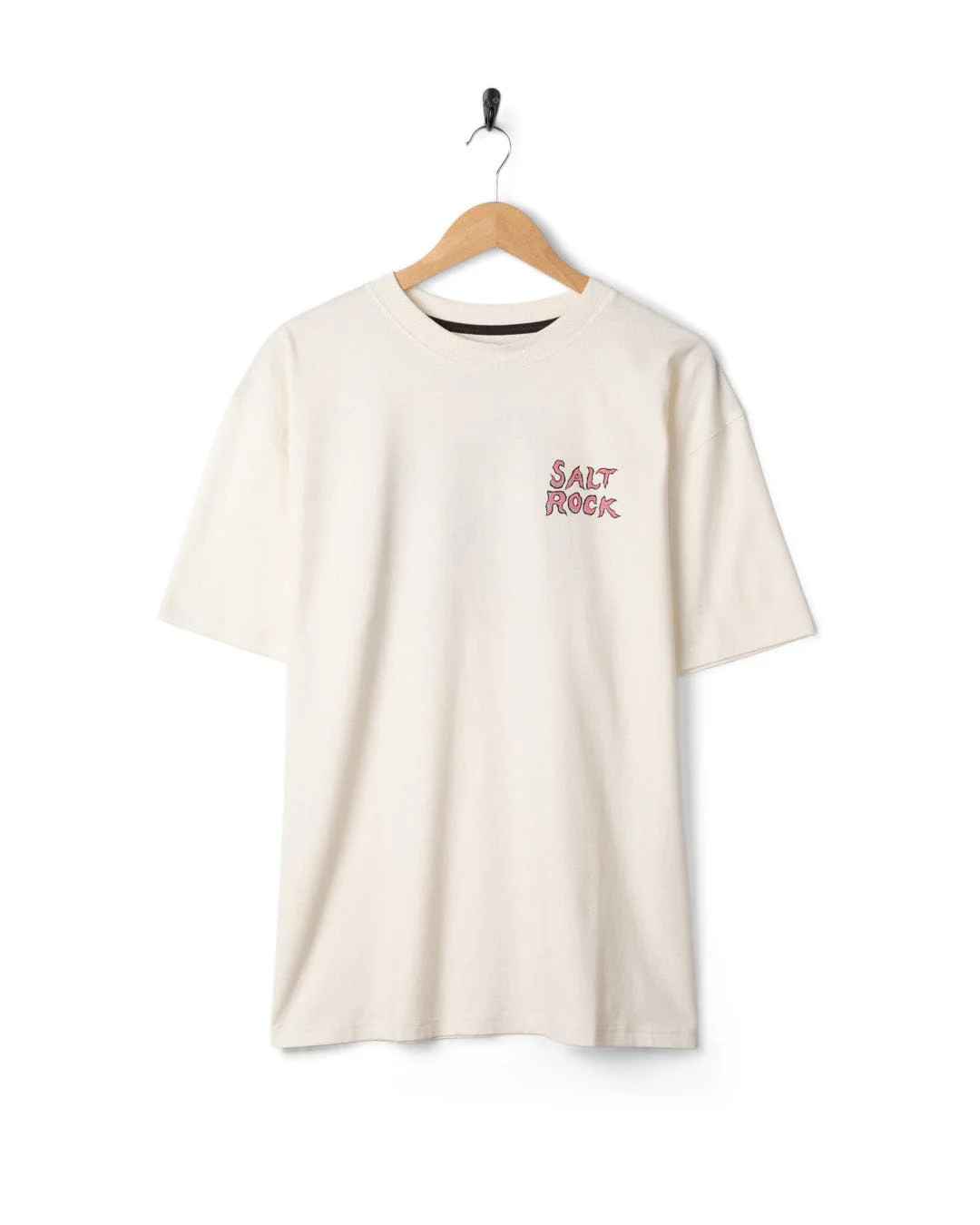One More Wave - Mens Oversized Short Sleeve T-Shirt- Cream - Image 6