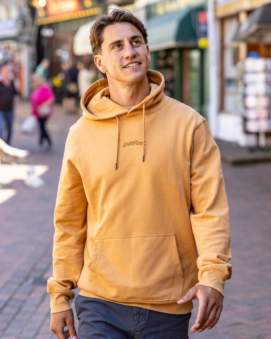 Open Finals Linear - Mens Pop Hoodie - Yellow - Image 3