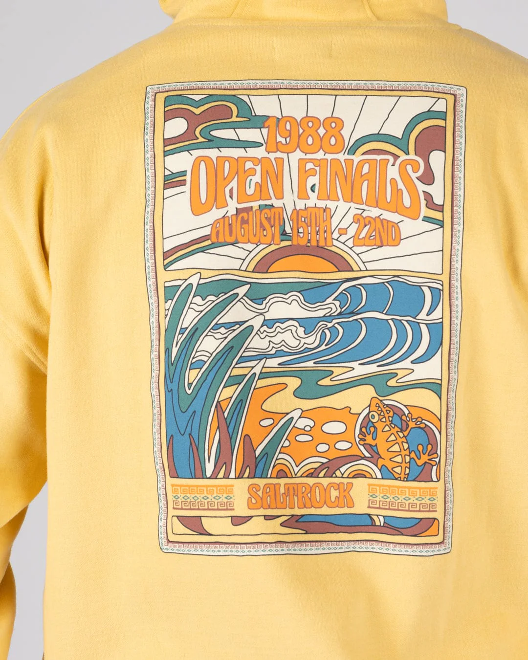 Open Finals - Mens Pop Hoodie - Yellow - Image 3