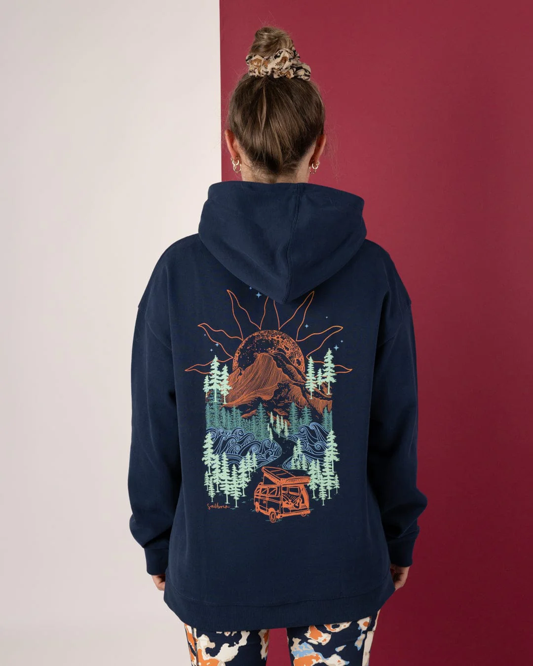 Open Road - Womens Pop Hoodie - Blue - Image 3