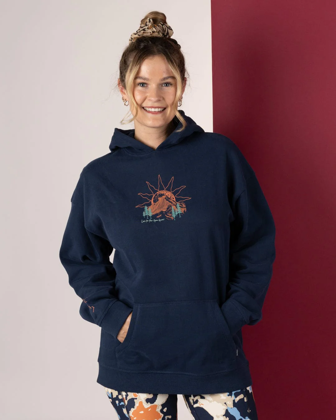 Open Road - Womens Pop Hoodie - Blue - Image 5