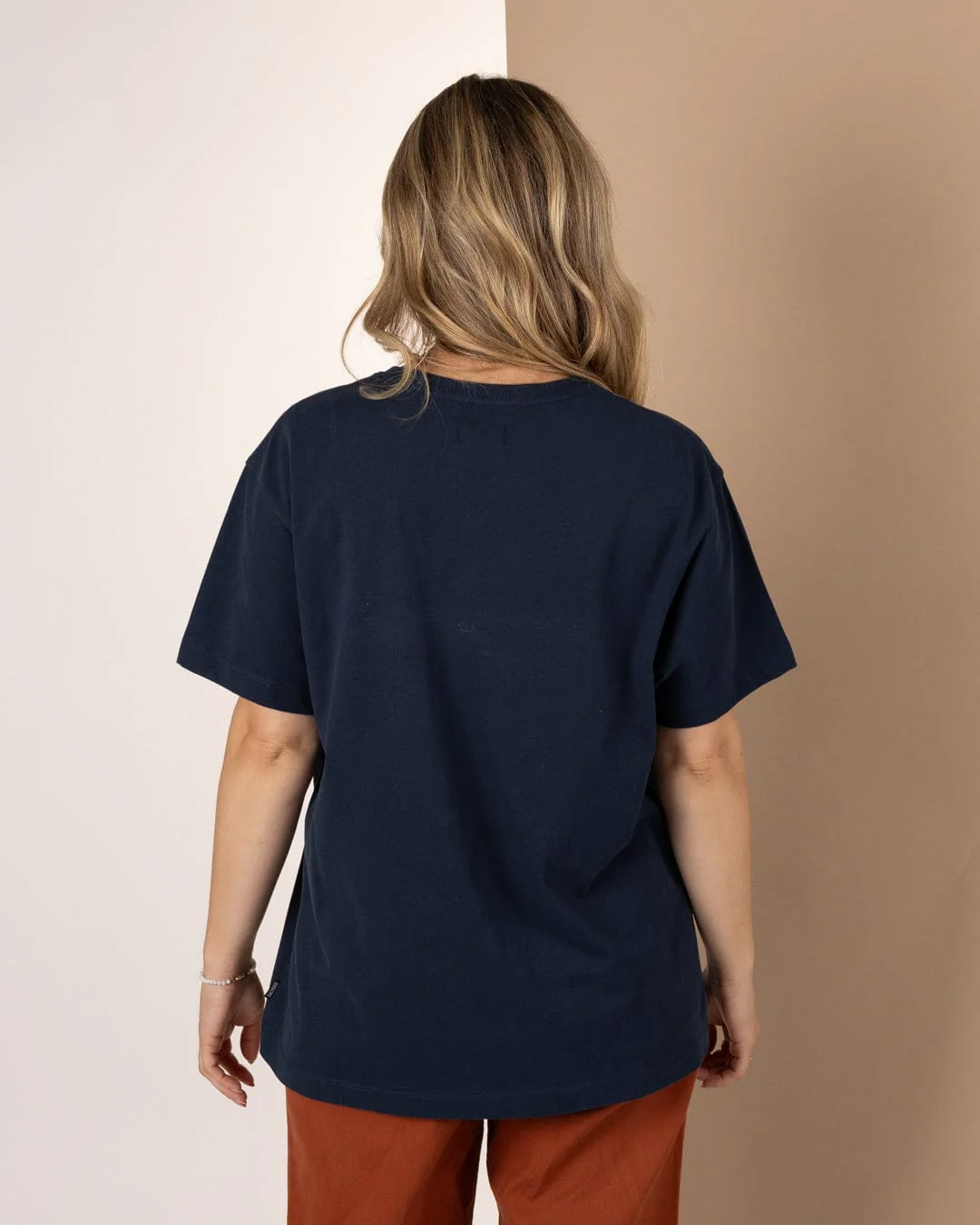 Open Road - Womens Oversized Short Sleeve T-Shirt - Blue - Image 5