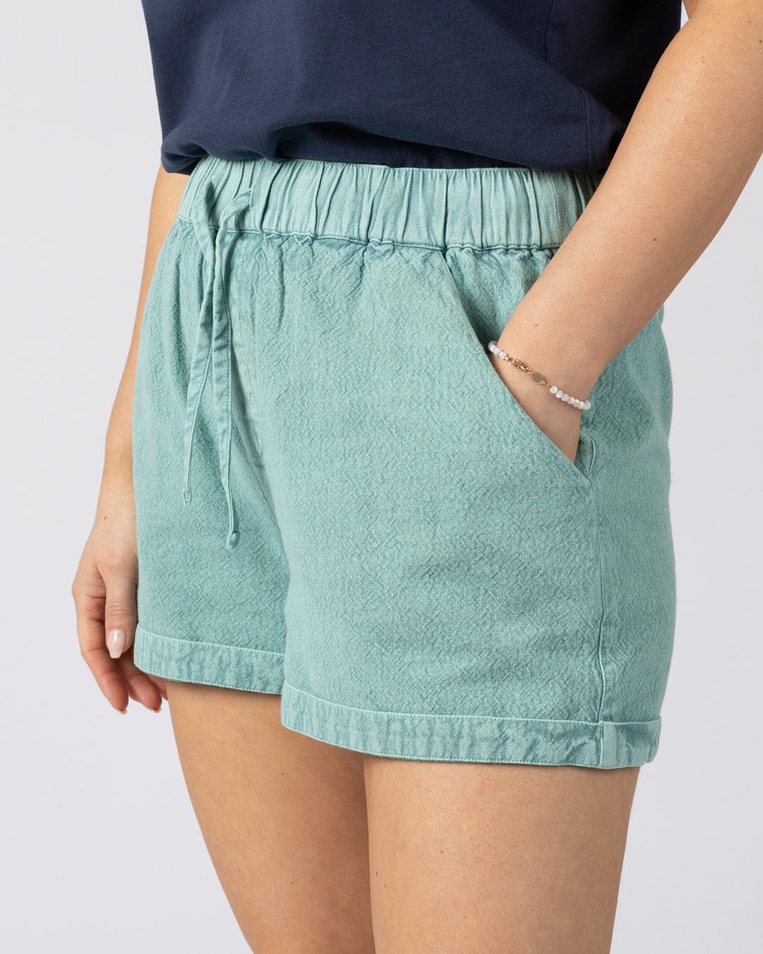Opie - Womens Woven Short - Blue - Image 4