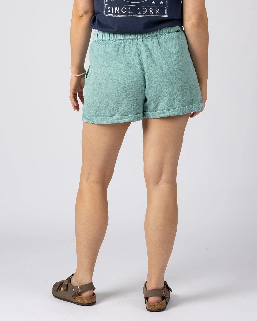 Opie - Womens Woven Short - Blue - Image 5
