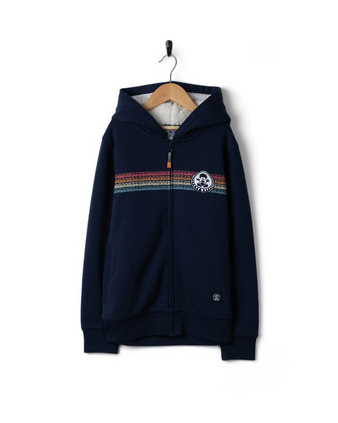 Origin Stripe - Kids Borg Lined Hood - Blue