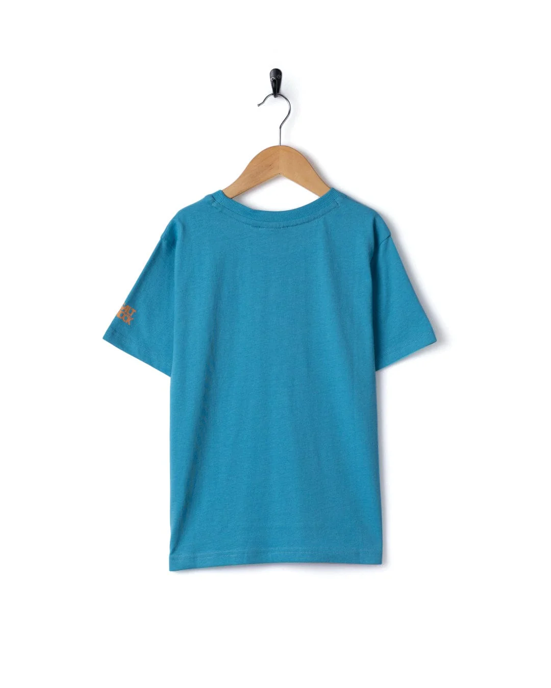 Origin Stripe - Kids Short Sleeve T-Shirt - Bright Blue - Image 4
