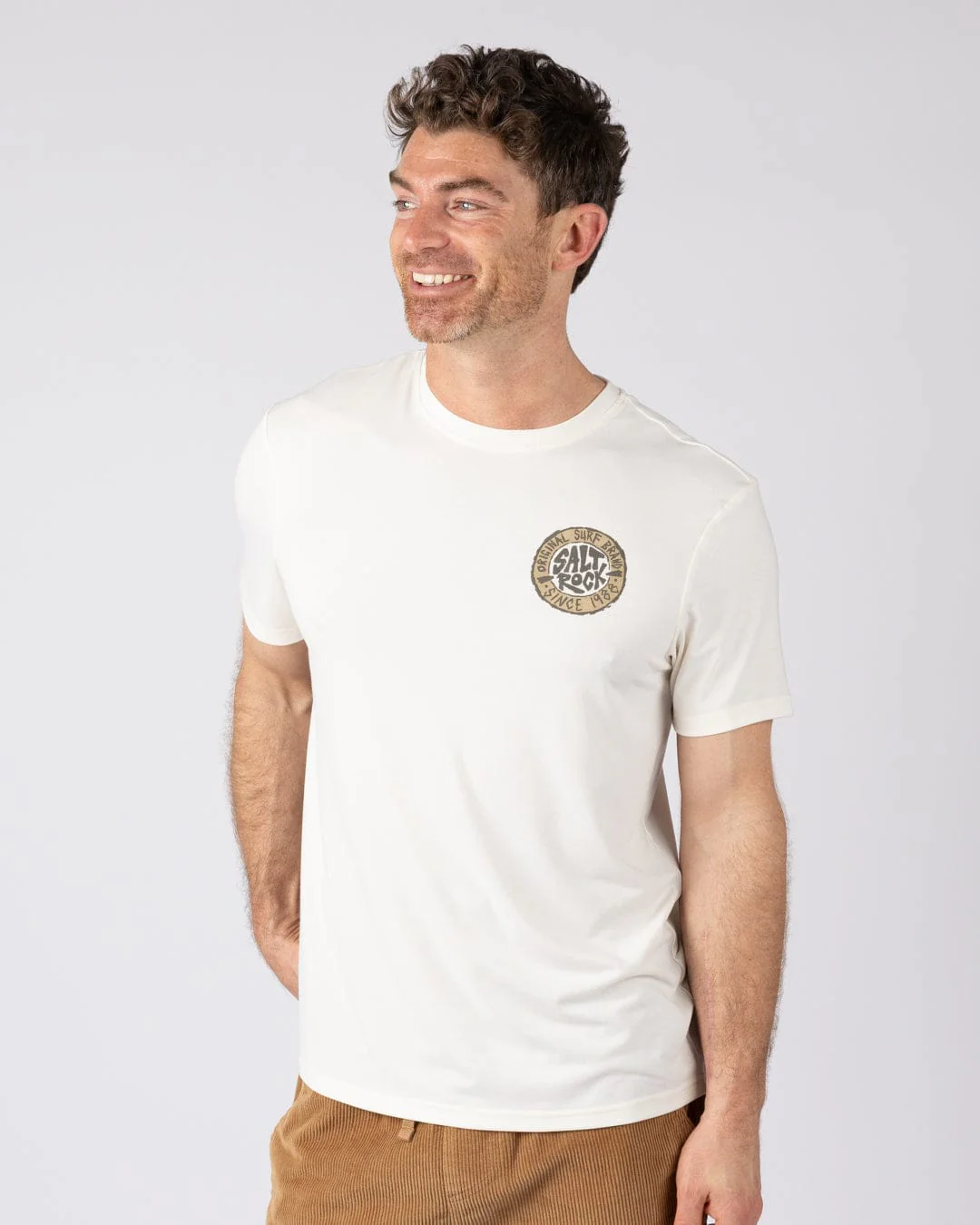 Original SR Hybrid - Mens Short Sleeve T-Shirt - Cream - Image 2