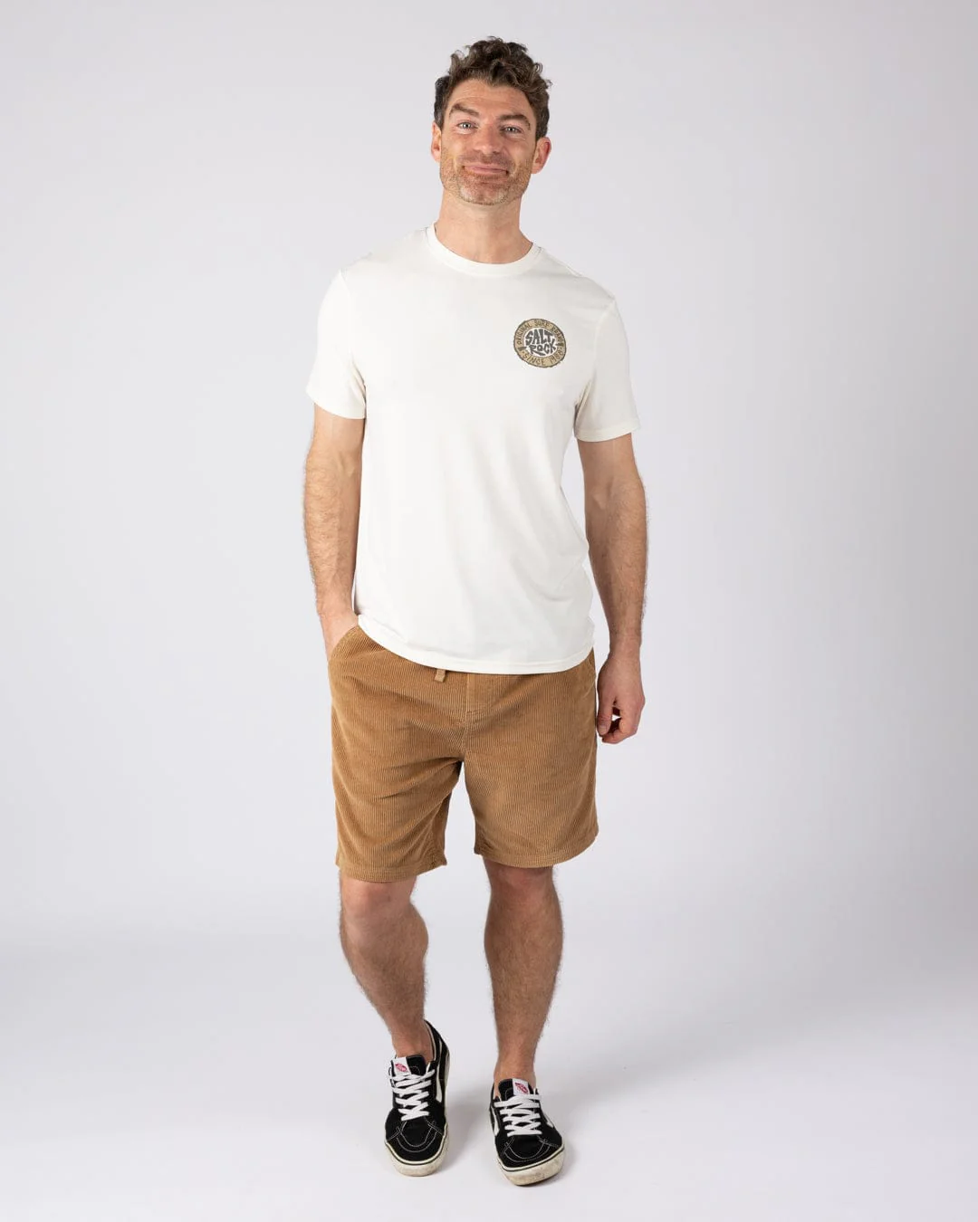 Original SR Hybrid - Mens Short Sleeve T-Shirt - Cream - Image 4