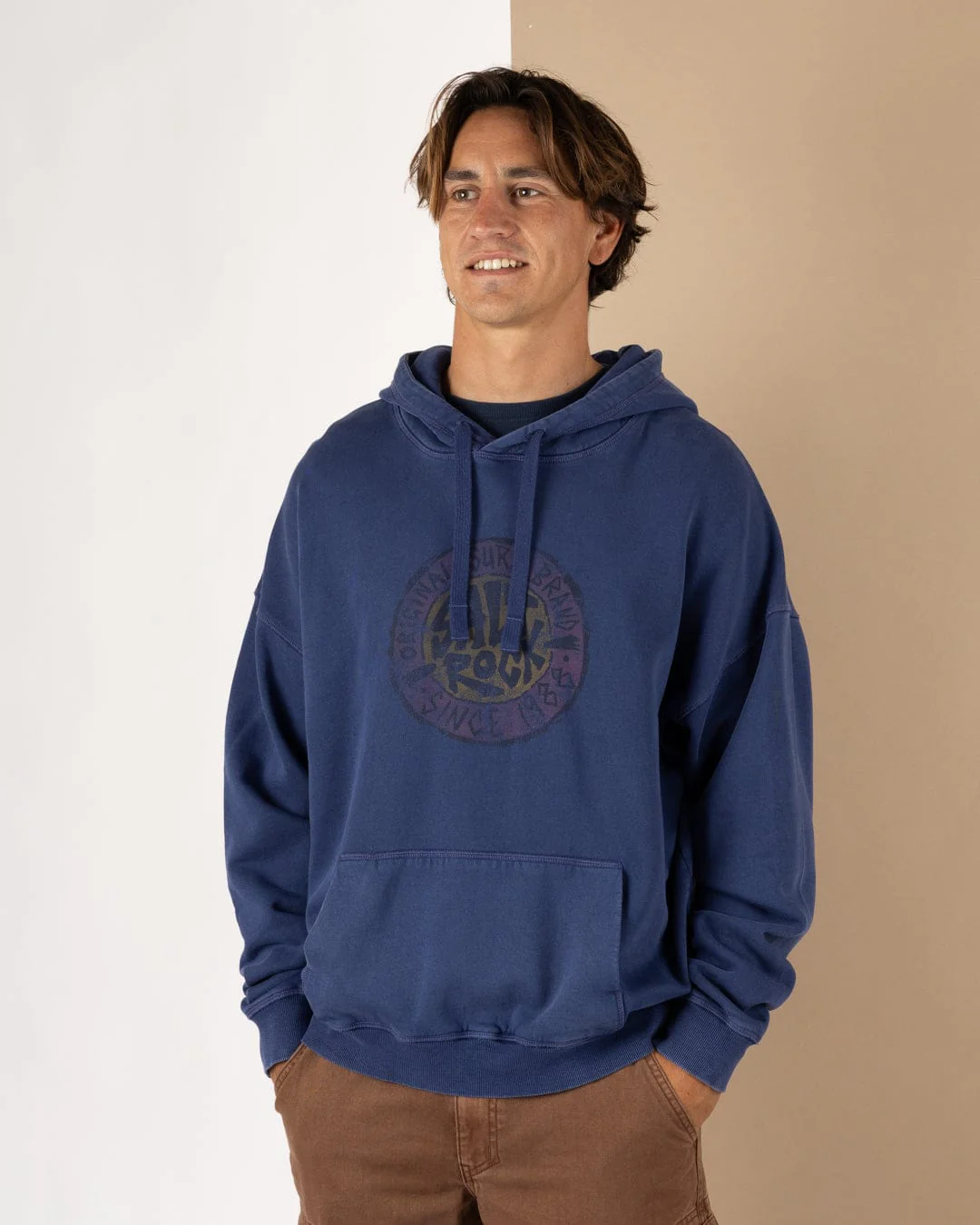SR Original Warp - Mens Oversized Pop Hoodie - Purple - Image 4