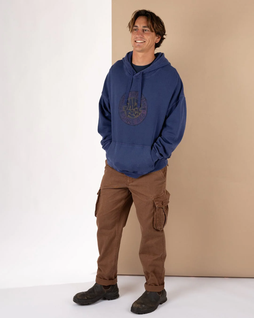 SR Original Warp - Mens Oversized Pop Hoodie - Purple - Image 6