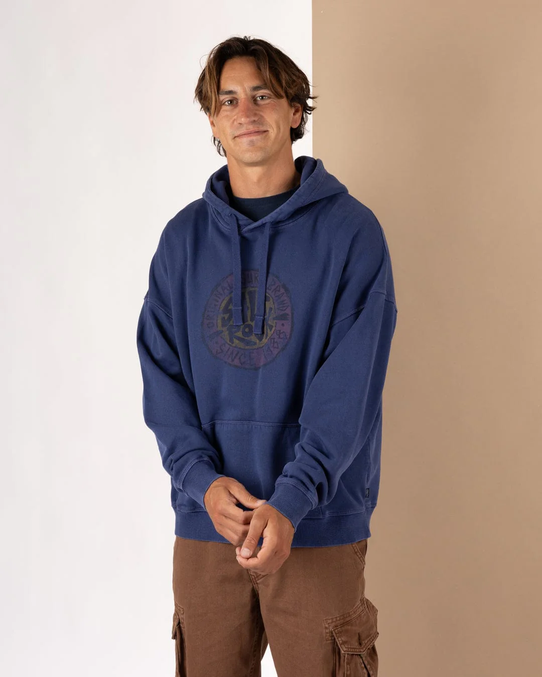 SR Original Warp - Mens Oversized Pop Hoodie - Purple - Image 7