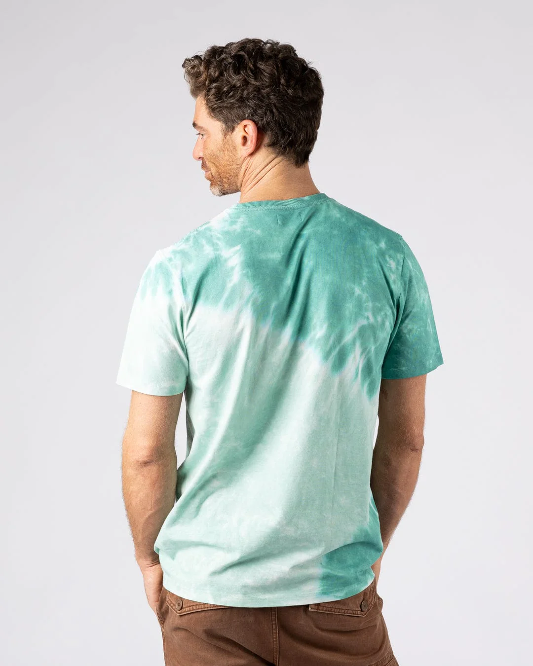 Original SR - Mens Oversized Tie Dye Short Sleeve T-Shirt - Green - Image 3