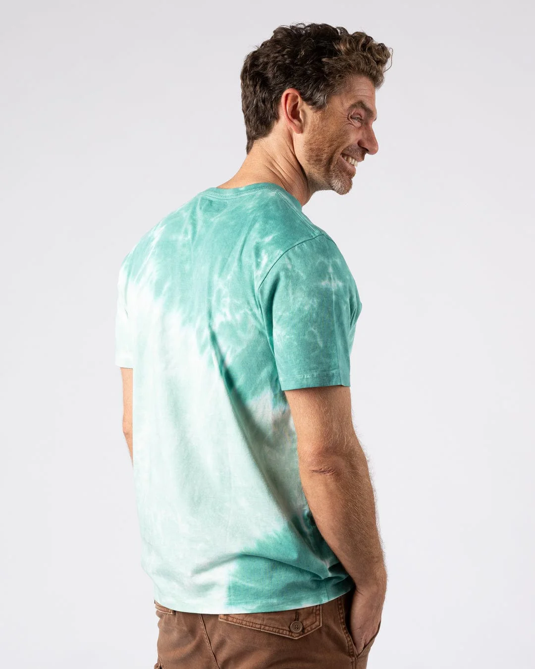Original SR - Mens Oversized Tie Dye Short Sleeve T-Shirt - Green - Image 4