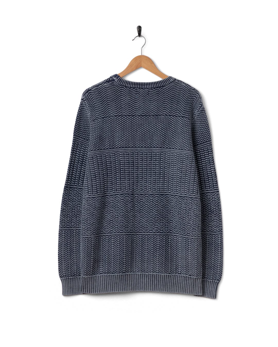 Osman - Mens Knitwear - Dark Blue - Image 7