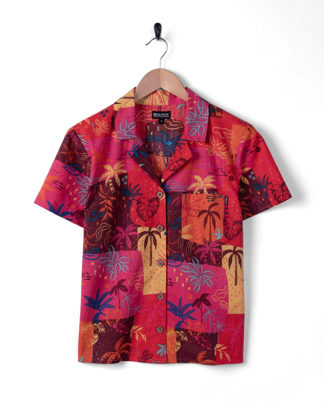 Palm Block - Womens Short Sleeve Shirt - Multi - Image 2