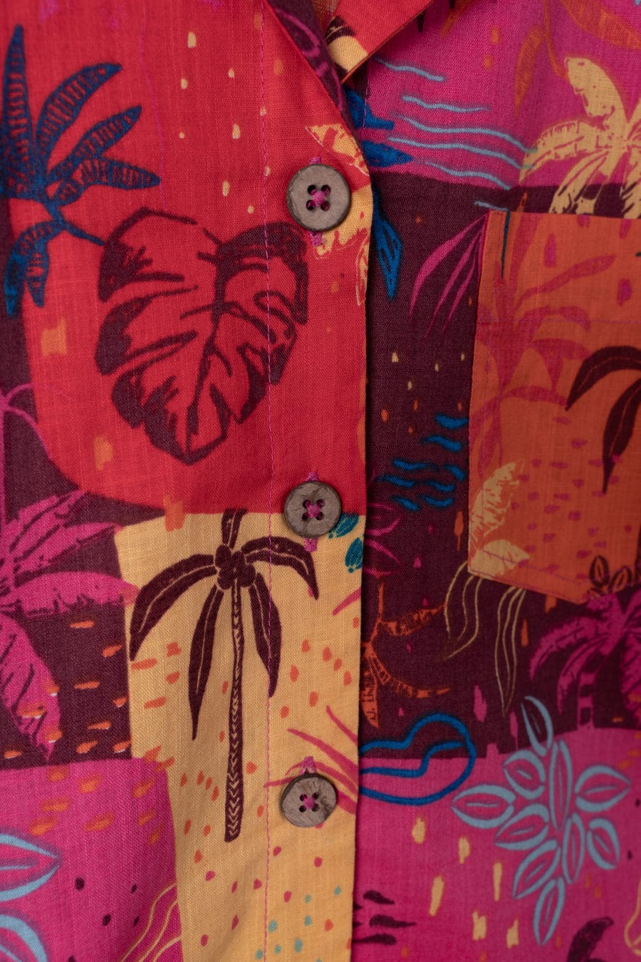 Palm Block - Womens Short Sleeve Shirt - Multi - Image 8