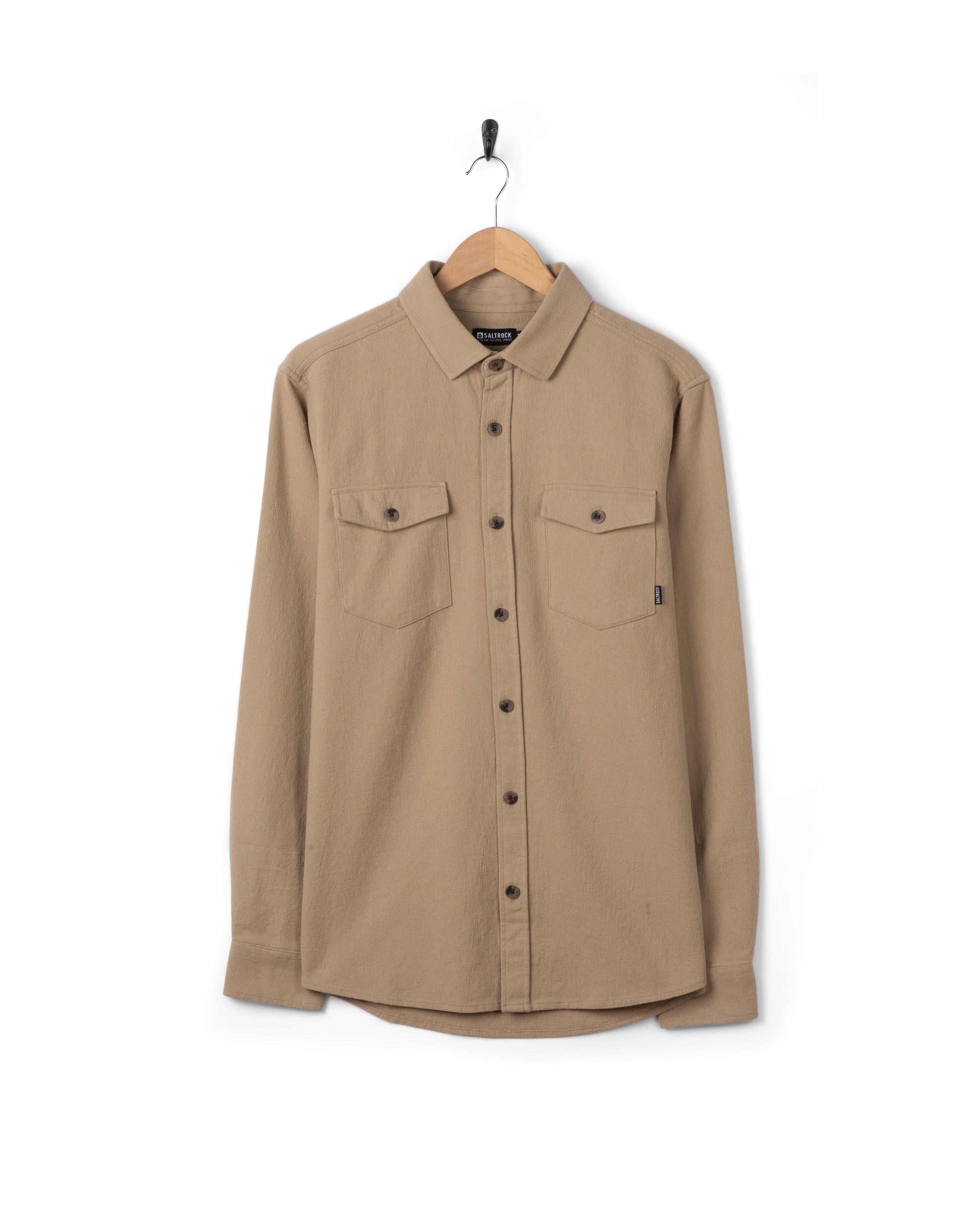 Penare 2 - Mens Long Sleeve Shirt - Beige - Image 4
