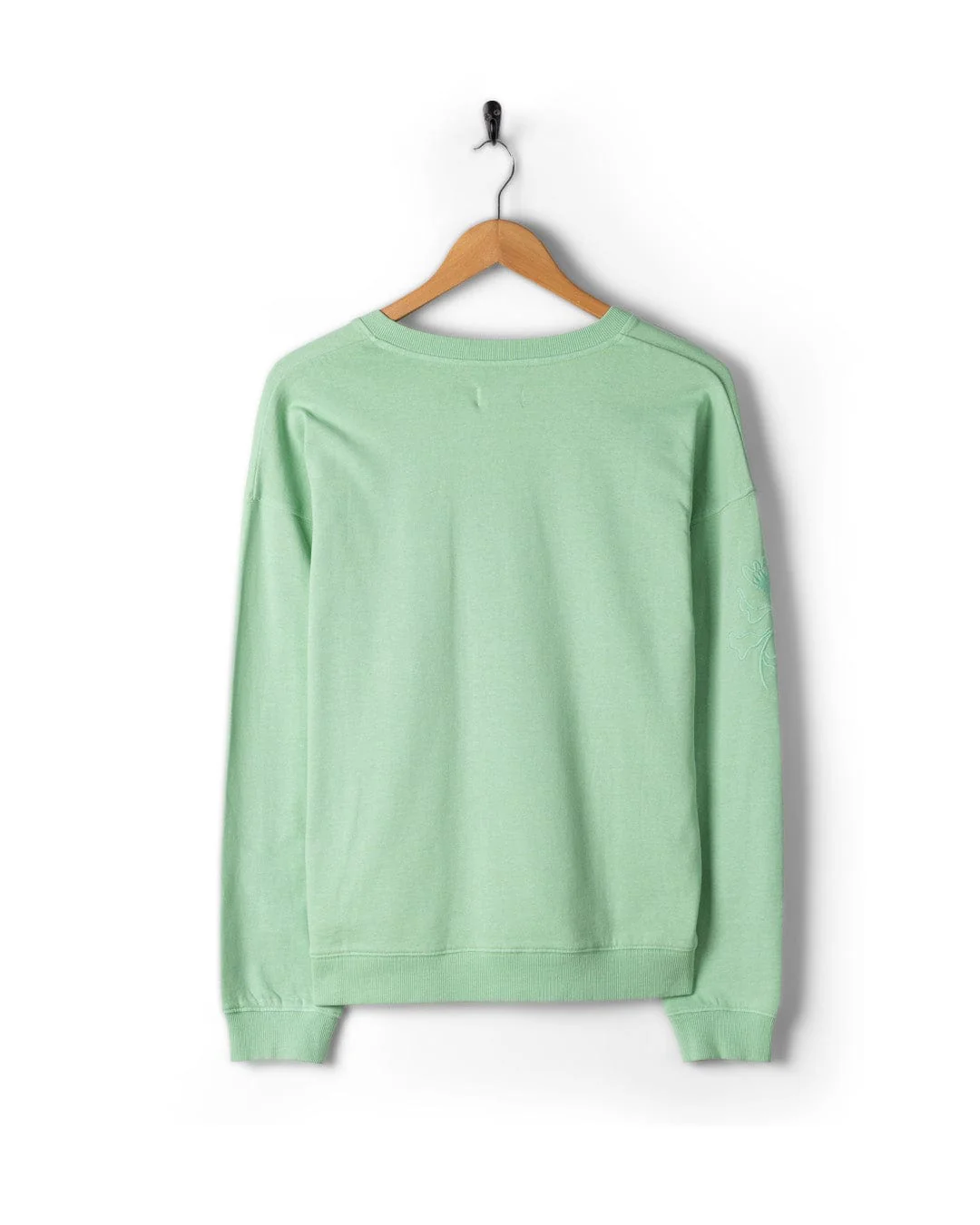 Penny - Womens V-Neck Sweatshirt - Light Green - Image 6