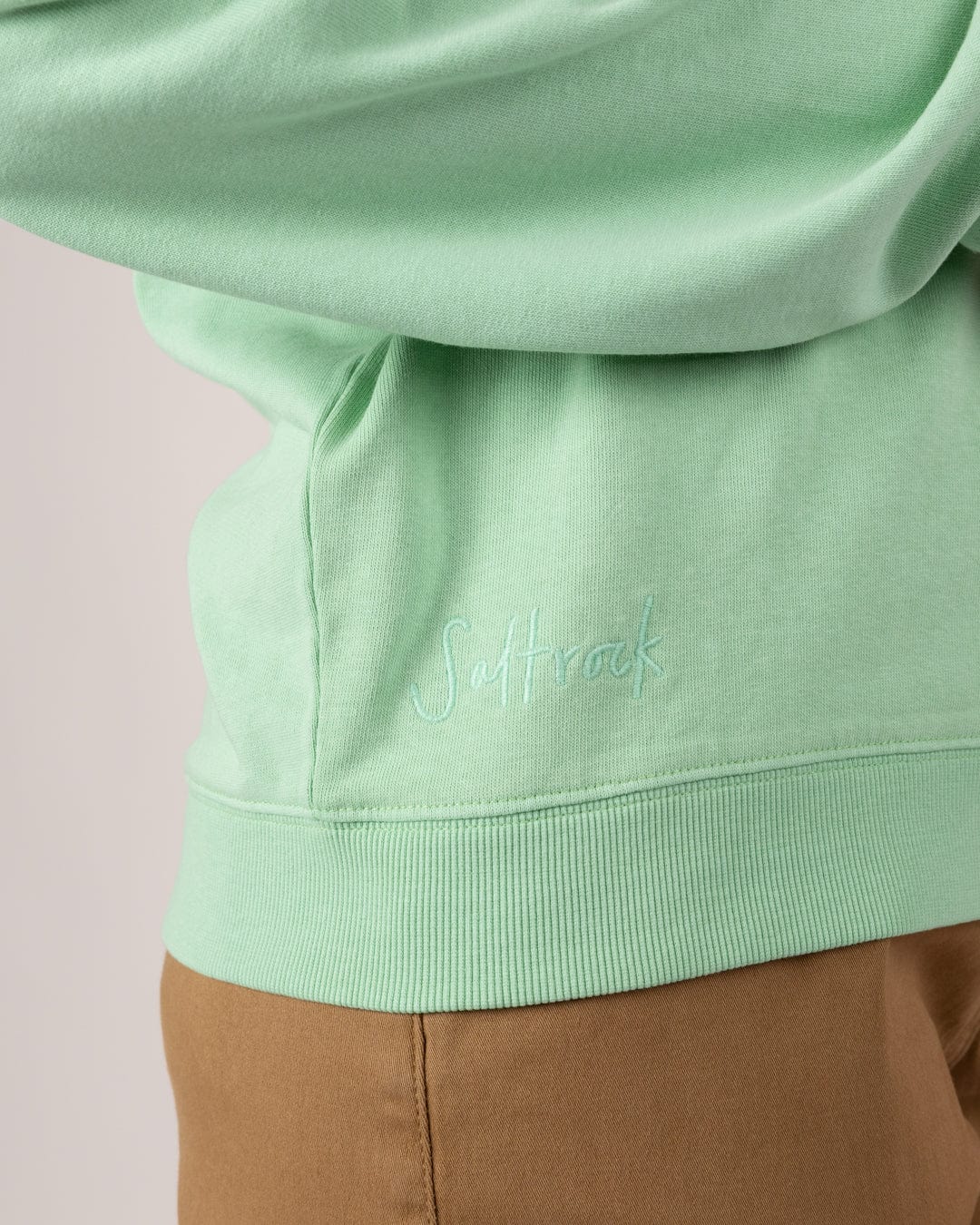 Penny - Womens V-Neck Sweatshirt - Light Green - Image 7