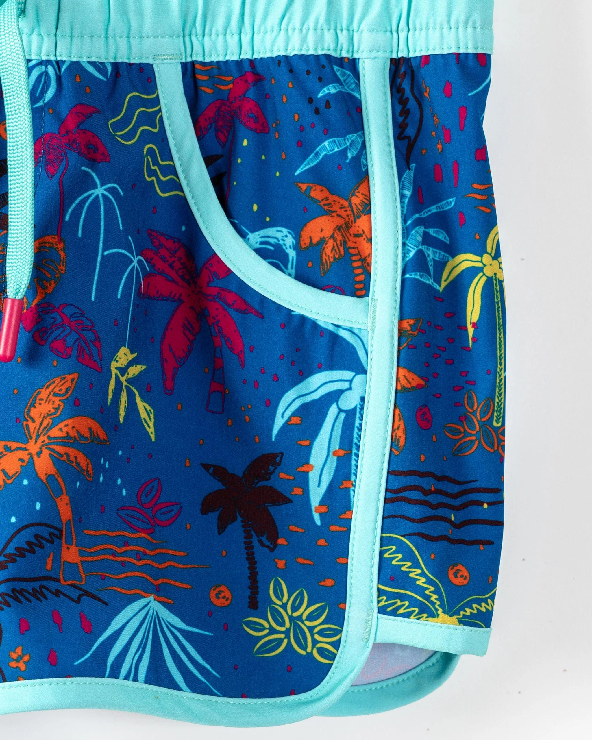 Pia - Kids Recycled Boardshorts - Blue - Image 4
