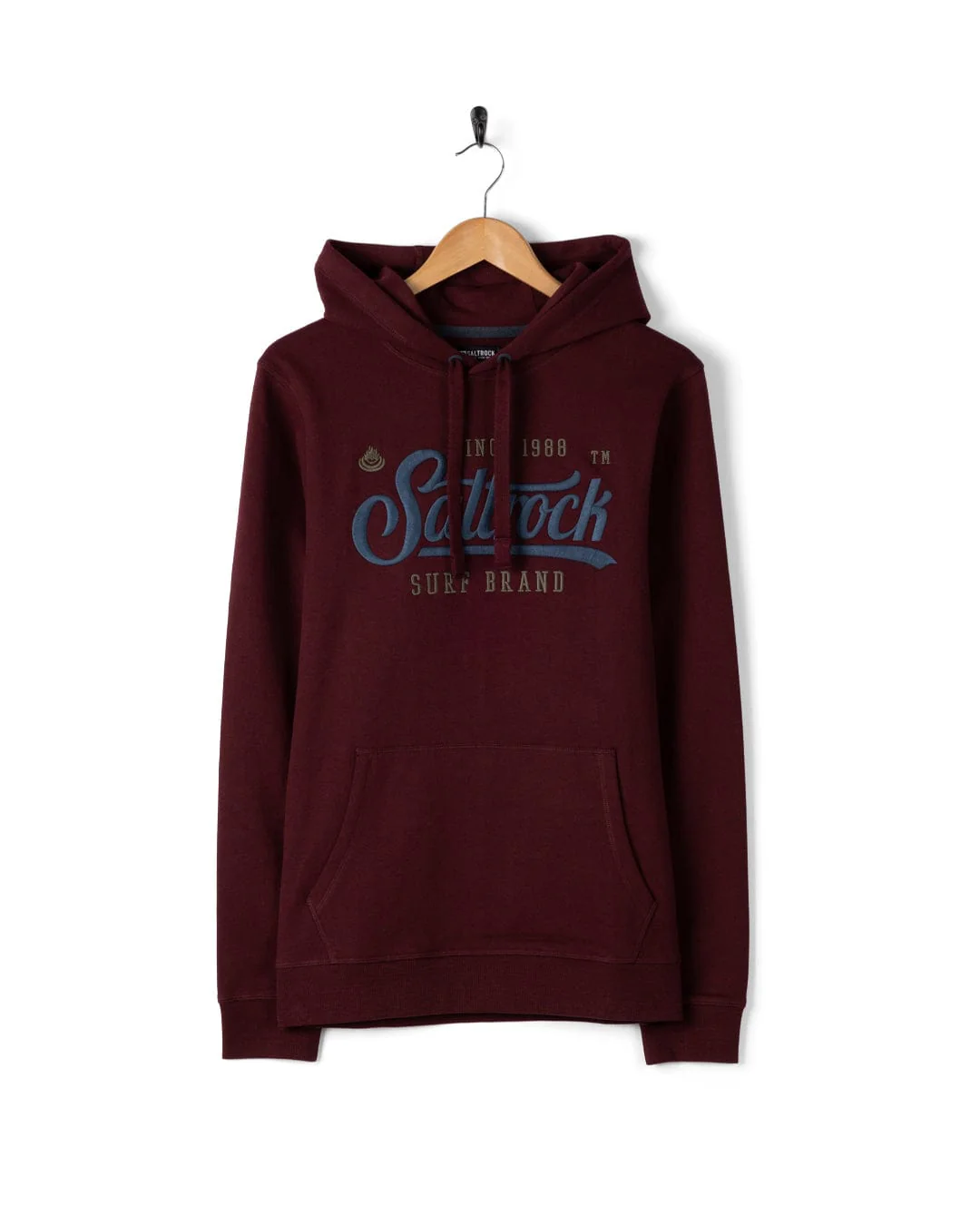 Pitcher Embroidery - Mens Pop Hoodie - Purple - Image 2