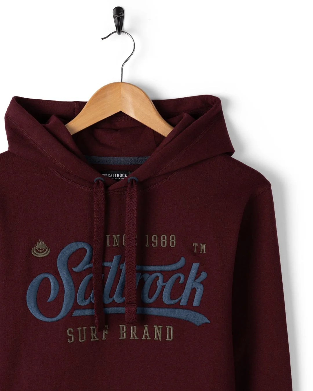 Pitcher Embroidery - Mens Pop Hoodie - Purple - Image 4