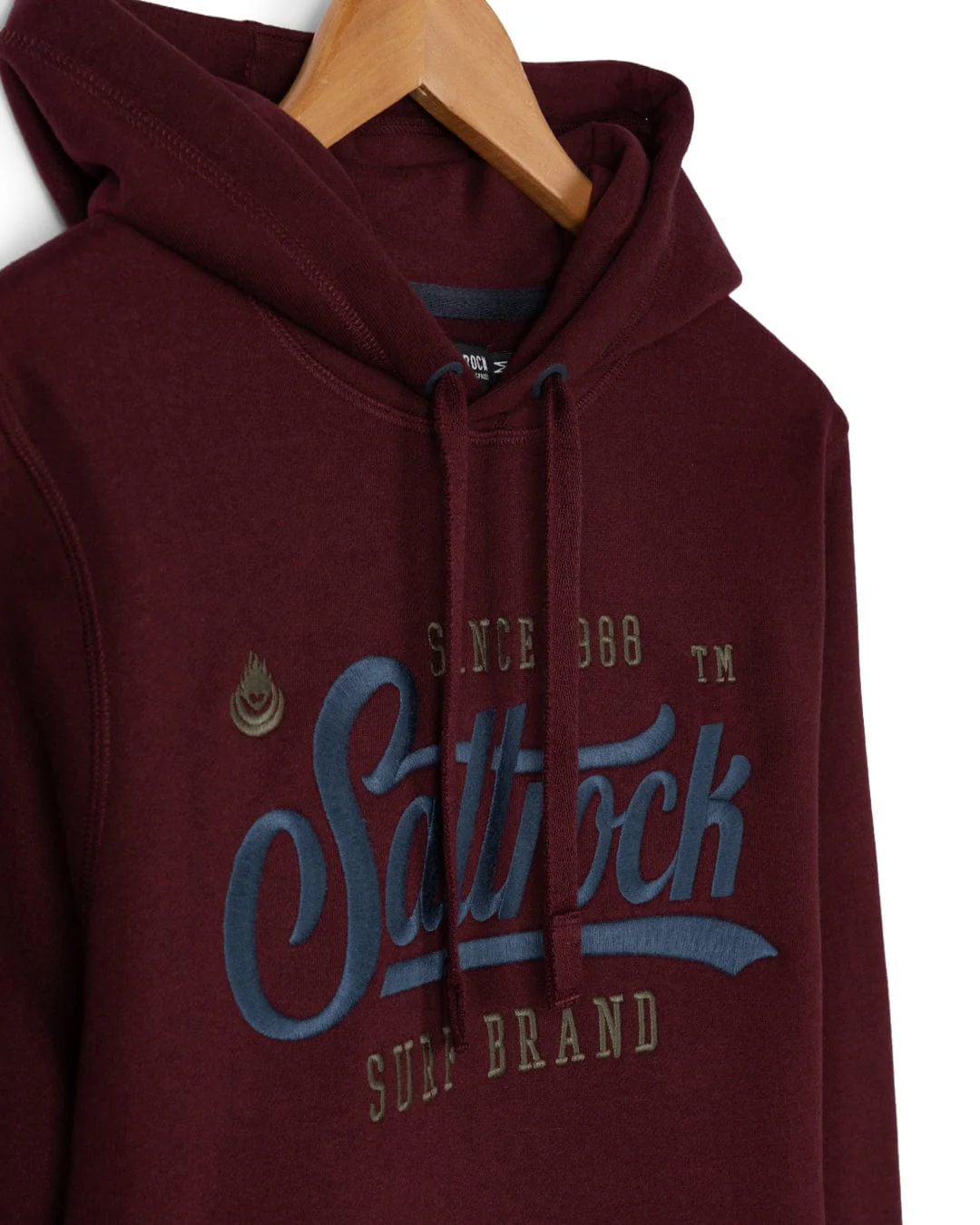 Pitcher Embroidery - Mens Pop Hoodie - Purple - Image 8