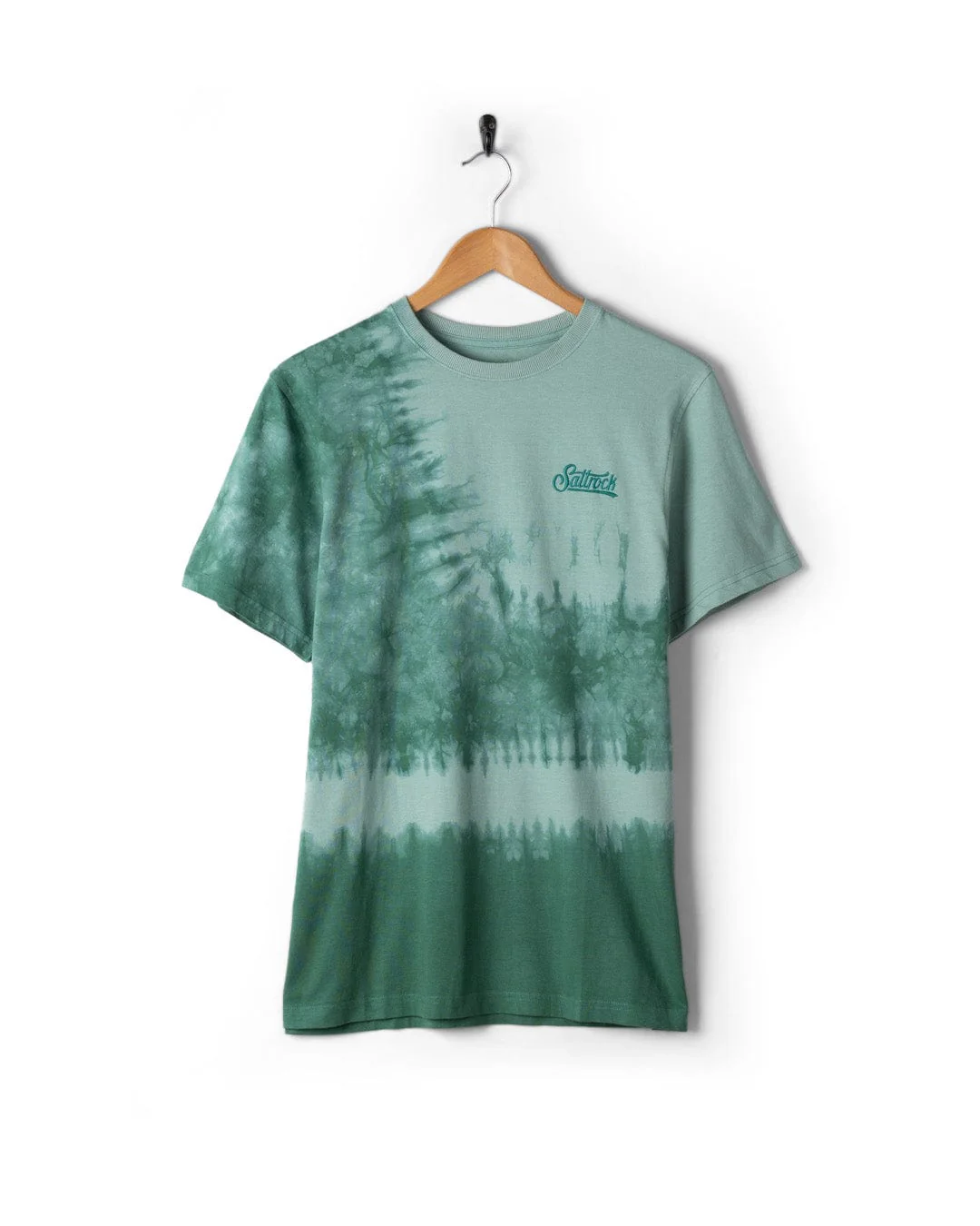 Pitcher Embroidery - Mens Tie Dye T-Shirt -Green - Image 5
