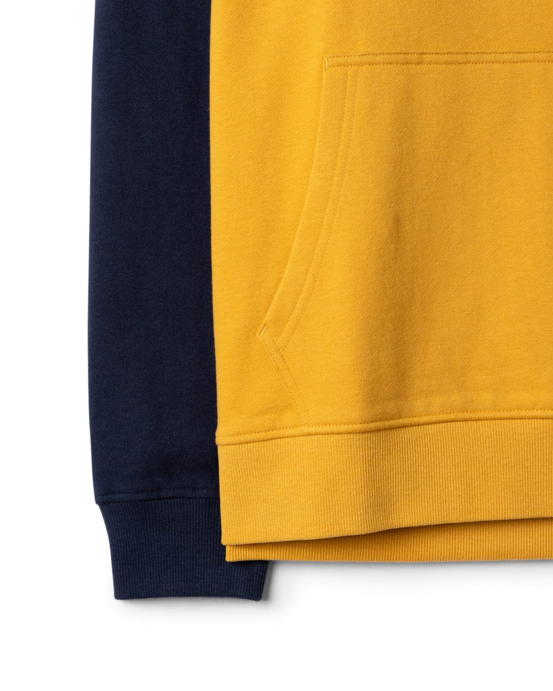 Pitcher Raglan - Mens Pop Hoodie - Yellow/Blue - Image 7