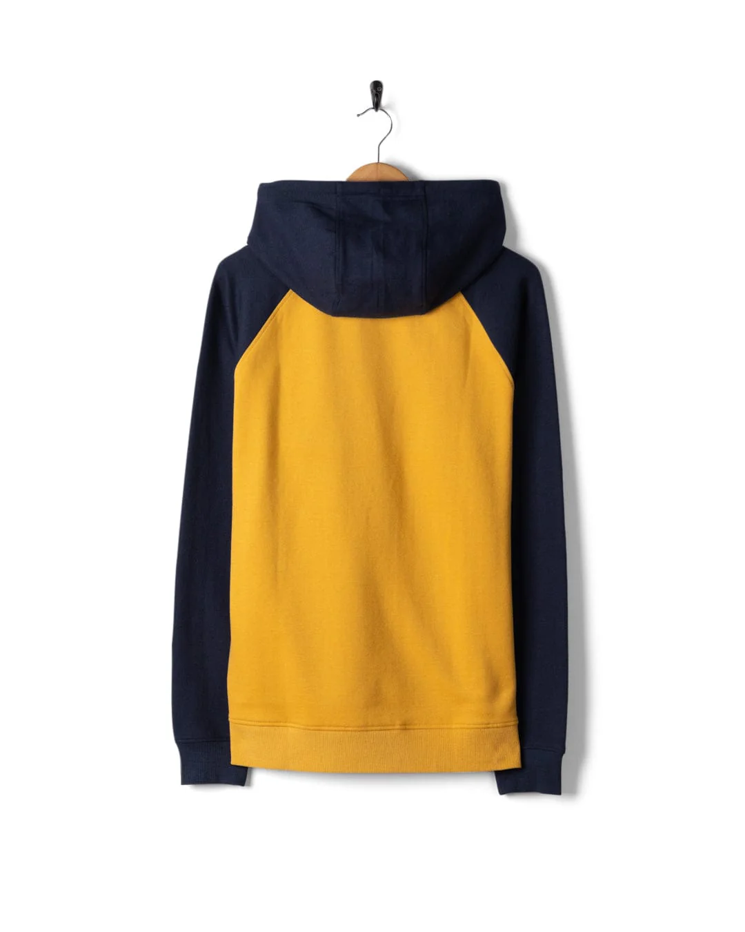 Pitcher Raglan - Mens Pop Hoodie - Yellow/Blue - Image 8
