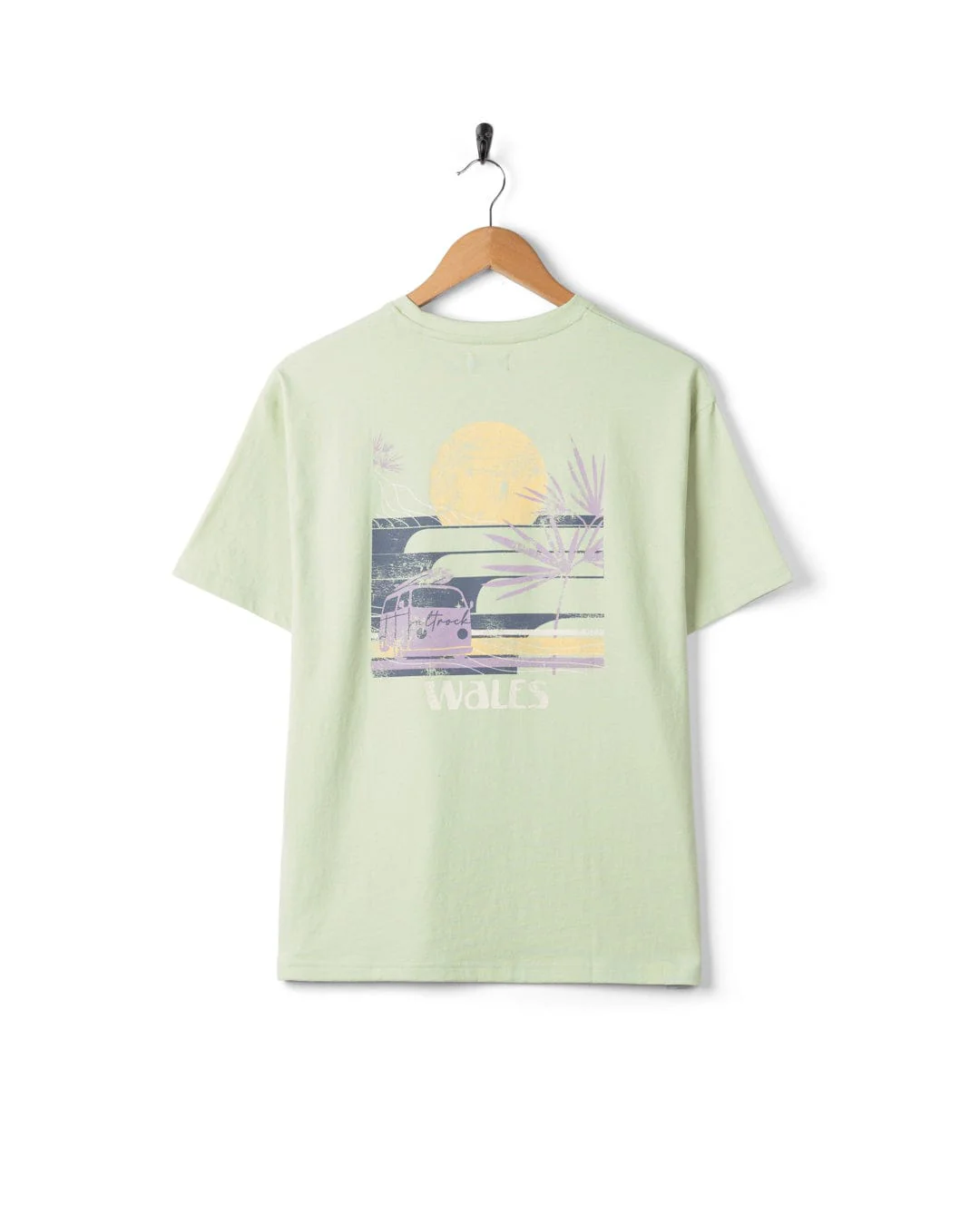 Poster Location Wales - Womens Oversized Short Sleeve T-Shirt - Light Green - Image 5