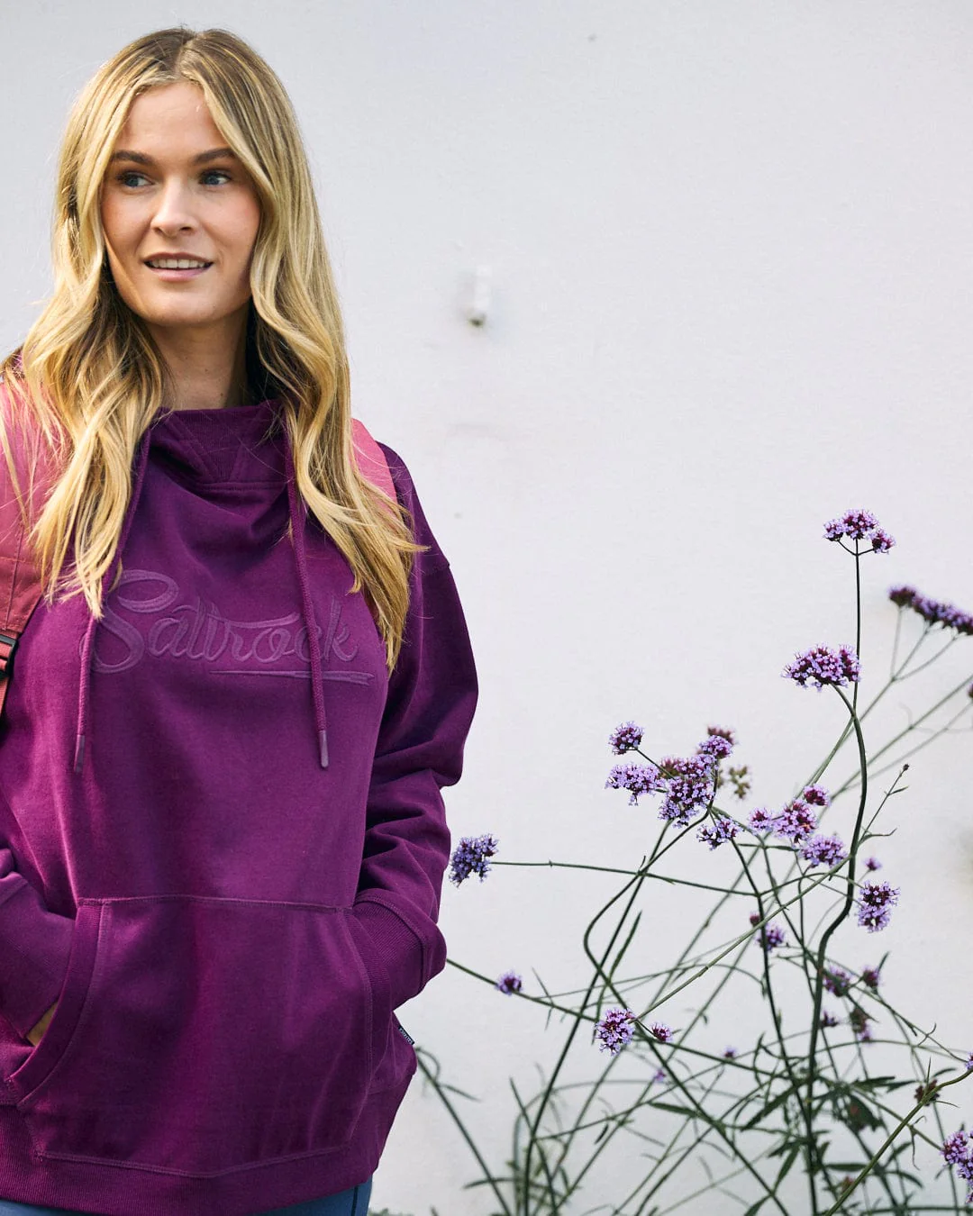 Premium Trademark - Womens Oversized Pop Hoodie - Purple - Image 6