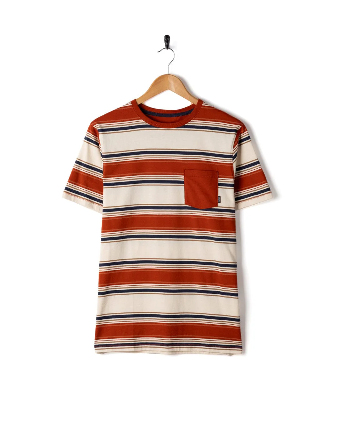 Race - Mens Striped T-Shirt - Orange - Image 3