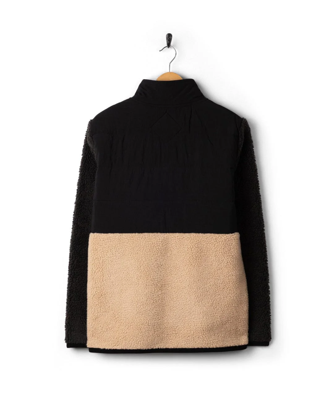 Rafe - Mens Zip Fleece - Black/Beige - Image 13