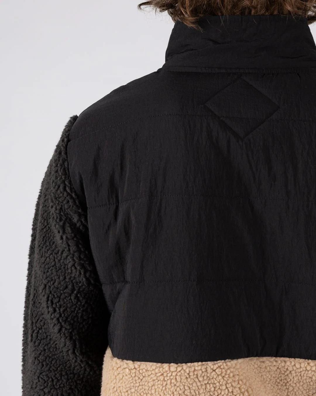 Rafe - Mens Zip Fleece - Black/Beige - Image 14