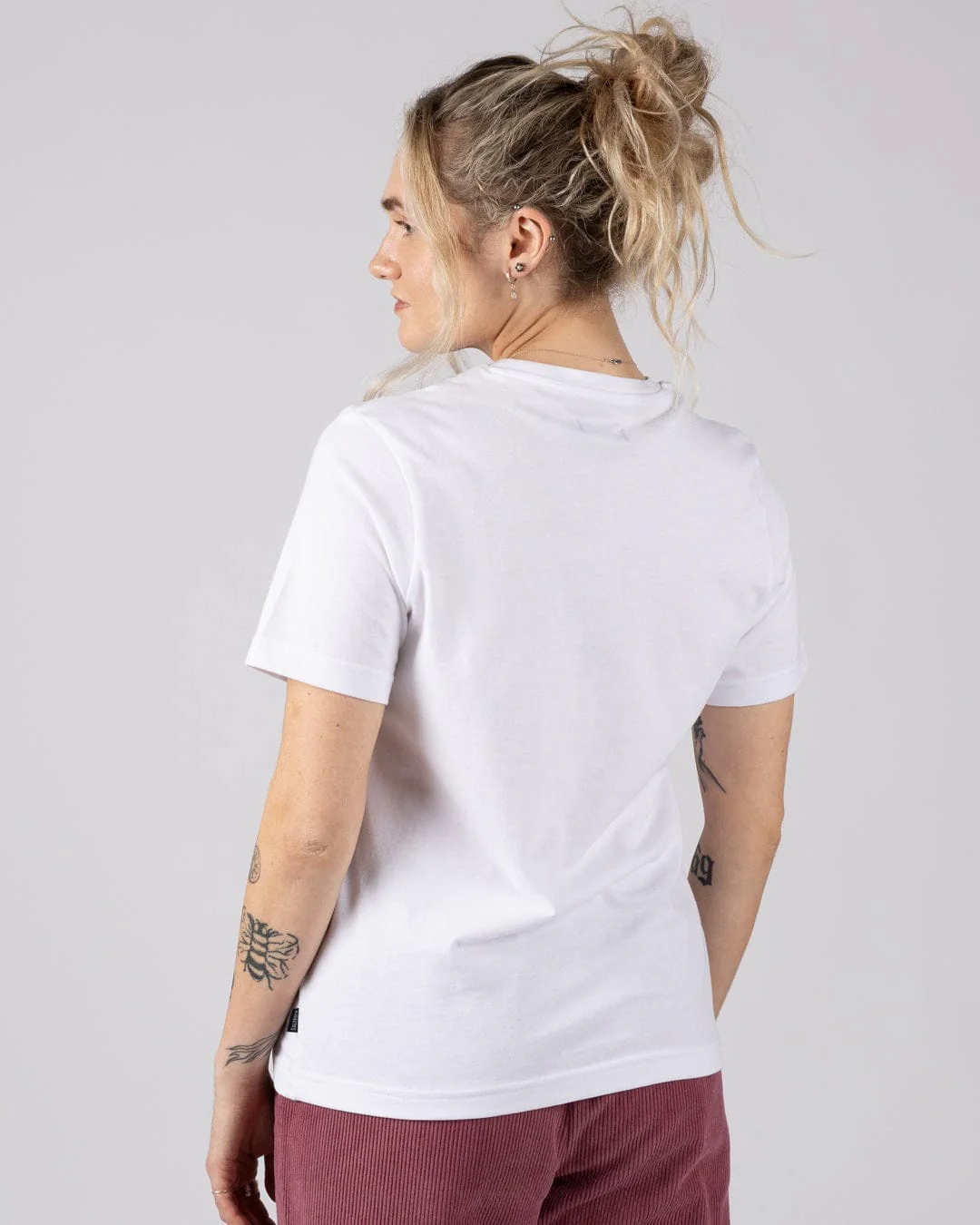 Rainbow Script  - Womens Short Sleeve T-Shirt - White - Image 6